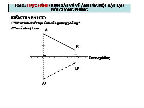 Bài 6. Thực hành: Quan sát và vẽ ảnh của một vật tạo bởi gương phẳng