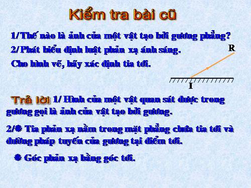 Bài 5. Ảnh của một vật tạo bởi gương phẳng