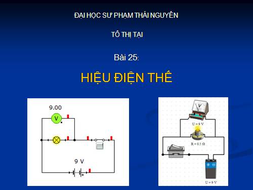 Bài 25. Hiệu điện thế