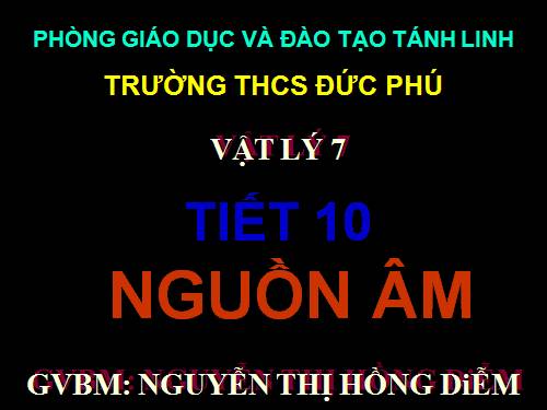 Bài 10. Nguồn âm