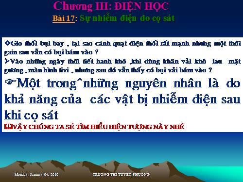 Bài 17. Sự nhiễm điện do cọ xát