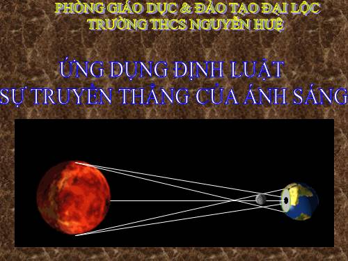 Bài 3. Ứng dụng định luật truyền thẳng của ánh sáng