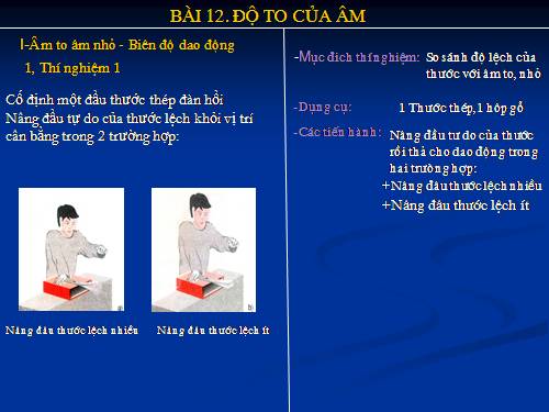 Bài 12. Độ to của âm