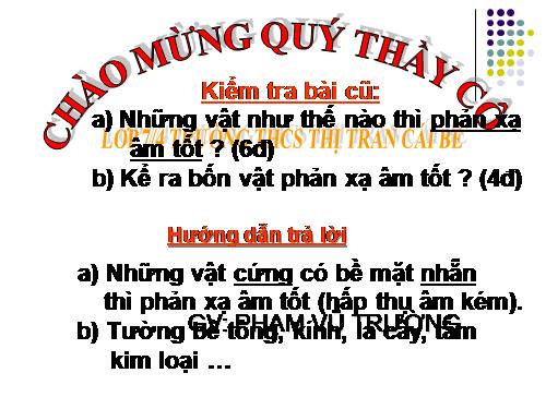 Bài 15. Chống ô nhiễm tiếng ồn