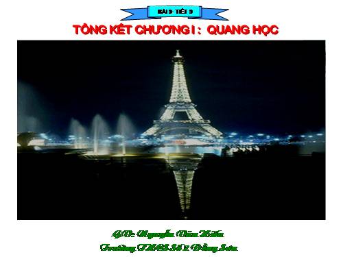 Bài 9. Tổng kết chương I: Quang học