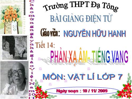 Bài 14. Phản xạ âm - Tiếng vang