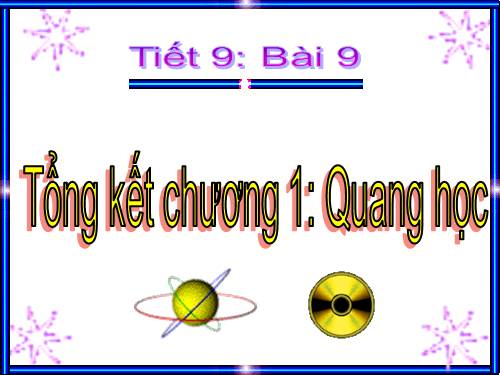 Bài 9. Tổng kết chương I: Quang học