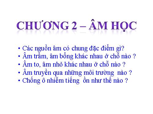 Bài 10. Nguồn âm