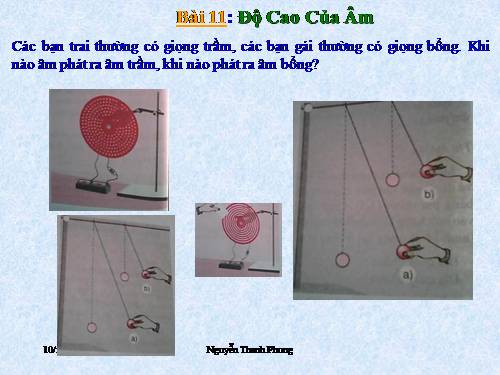 Bài 11. Độ cao của âm