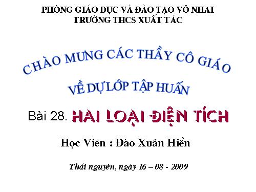 Bài 18. Hai loại điện tích