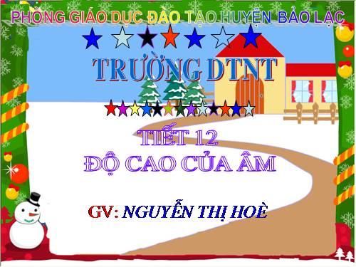 Bài 11. Độ cao của âm