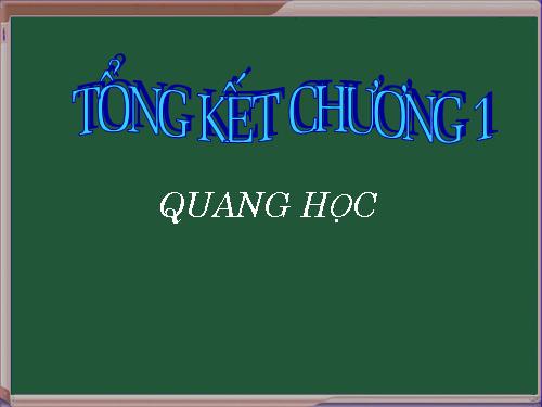 Bài 9. Tổng kết chương I: Quang học