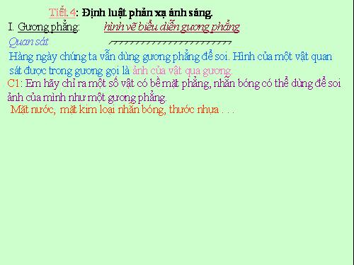 Bài 4. Định luật phản xạ ánh sáng