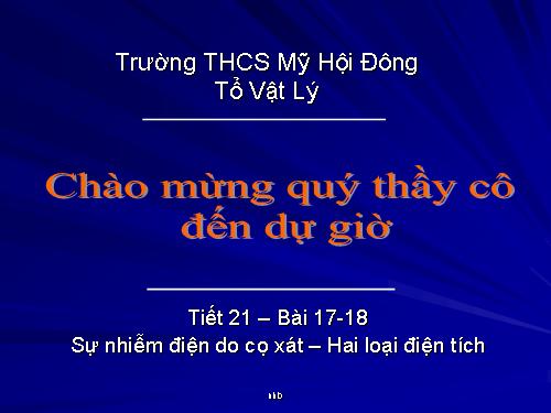 Bài 17. Sự nhiễm điện do cọ xát