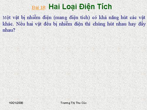 Bài 18. Hai loại điện tích