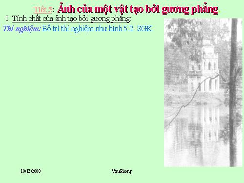 Bài 5. Ảnh của một vật tạo bởi gương phẳng