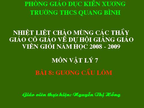 Bài 8. Gương cầu lõm