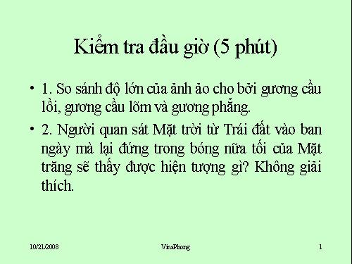 Bài 9. Tổng kết chương I: Quang học