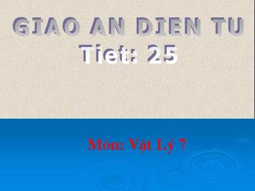 Bài 24. Cường độ dòng điện