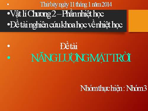 Năng lượng mặt trời