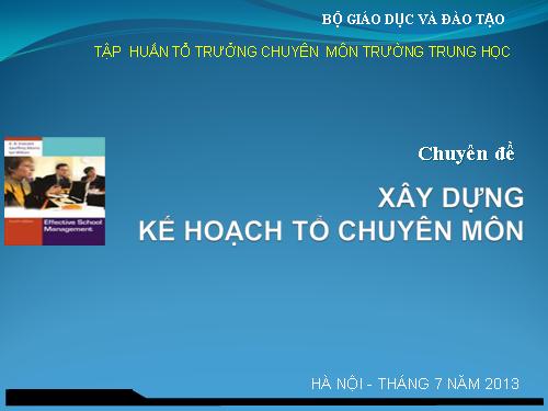 KẾ HOẠCH TỔ CHUYÊN MÔN 1
