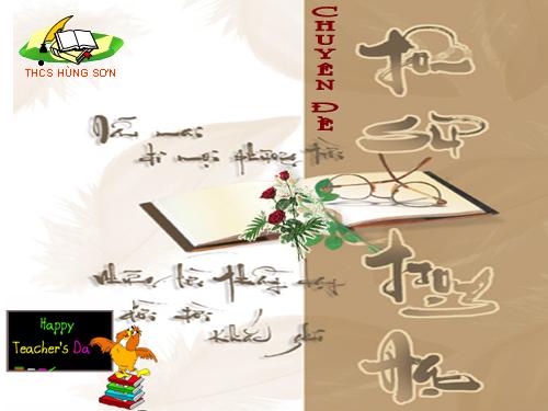 CHUYÊN ĐỀ TÔN SƯ TRỌNG ĐẠO
