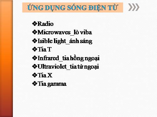 ứng dụng của sóng điện từ