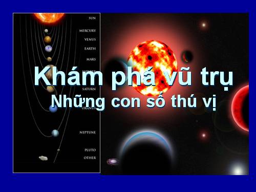 Khám phá vũ trụ-con số thú vị