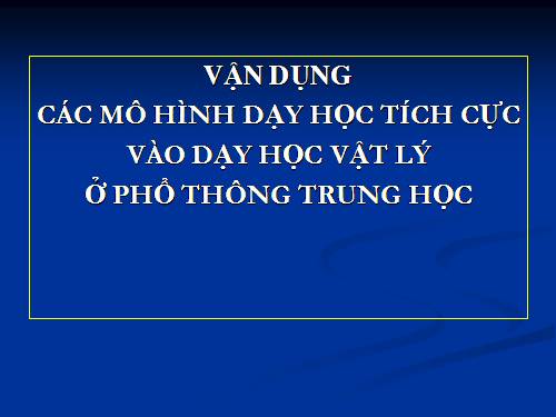 day hoc tich cuc
