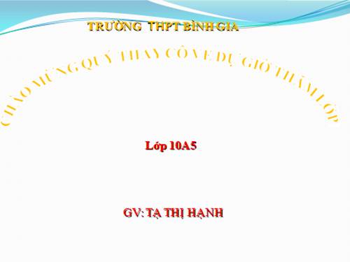 tiết 55:Bài Tập - Vật lý 10 CB