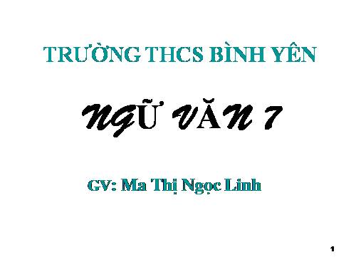 Văn 7 tiết 68: ÔN TẬP TIẾNG VIỆT. CHUẨN