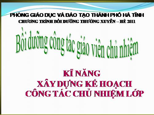 Cong tac chu nhiem.ppt