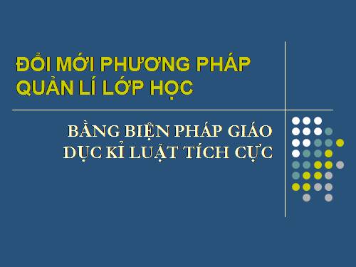 kĩ năng chủ nhiệm