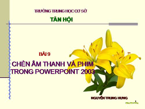 Chèn âm thanh và phim trong Power point 2003