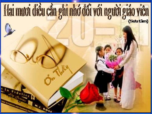 20 ĐIỀU CẦN NHỚ ĐỐI VỚI VIỆC TRỒNG NGƯỜI - NGUYỄN HỒNG TÂM