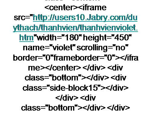 Code thành viên Violet mới nhất (2011)