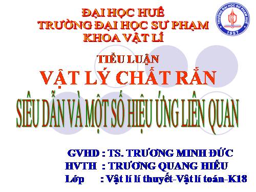tieu luan vat ly chat ran