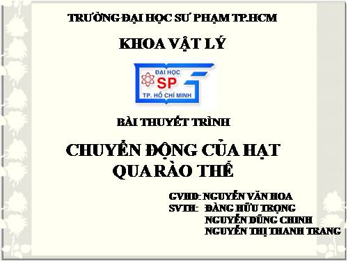 Các bài giảng: CƠ LƯỢNG TỬ ĐẠI CƯƠNG