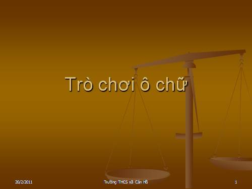 tro choi o chu phan on tap chuong Vat ly 6