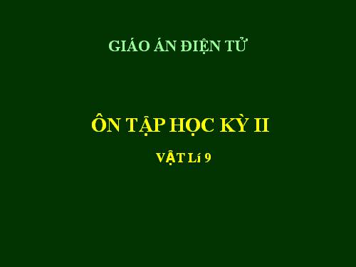 Ôn tập học kỳ II (Vật lý 9)