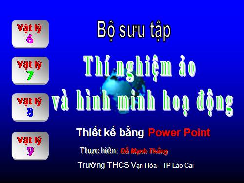 Bộ thí nghiệm ảo môn Vật lý THCS