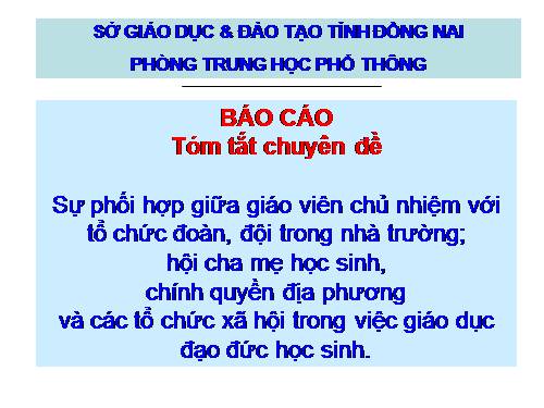 Su phoi hop trong giao duc hoc sinh