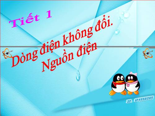 DÒNG ĐIỆN KHÔNG ĐỔI