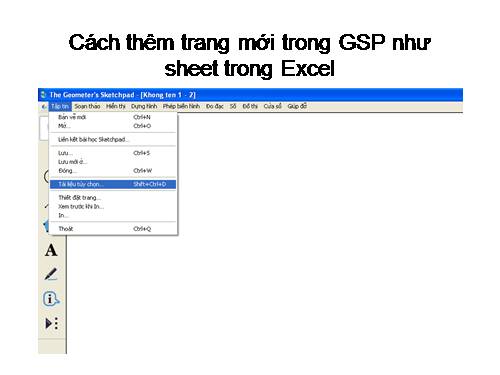 Thêm trang trong GSP 5.0