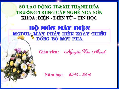 May phat dien XC 1 pha