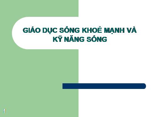 giáo dục sức khỏe