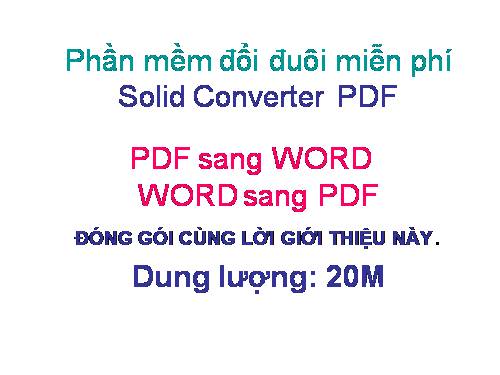 Đổi đuôi PDF sang WORD và ngược lại.