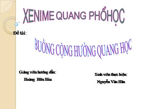 buồng cộng hưởng lazer