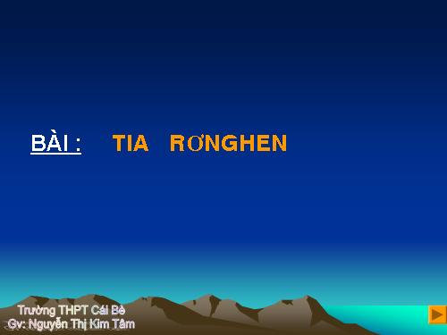 Tia rơnghen