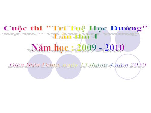 trí tuệ học đuong dien bien đông